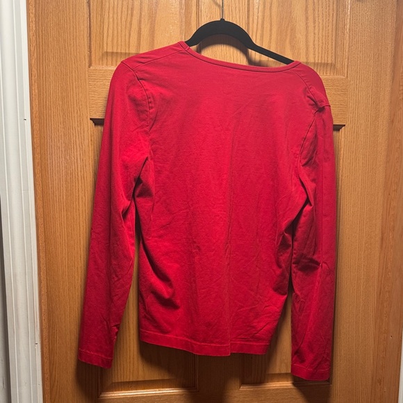 Jones New York Bold Red Long Sleeve Top - Picture 3 of 3